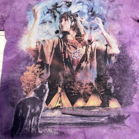 Vintage y2k 2006 The Mountain Purple Wolf Tee - Picture 5 of 7